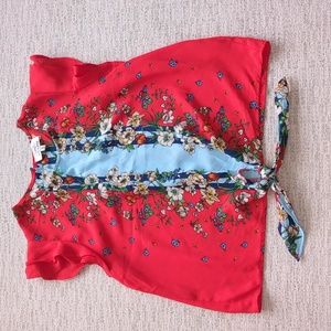 🇺🇸Red Floral Top